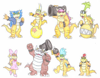 Super Mario AU- Koopalings by GavinoElDiabloGuapo