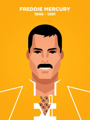 Freddie Mercury vector portrait