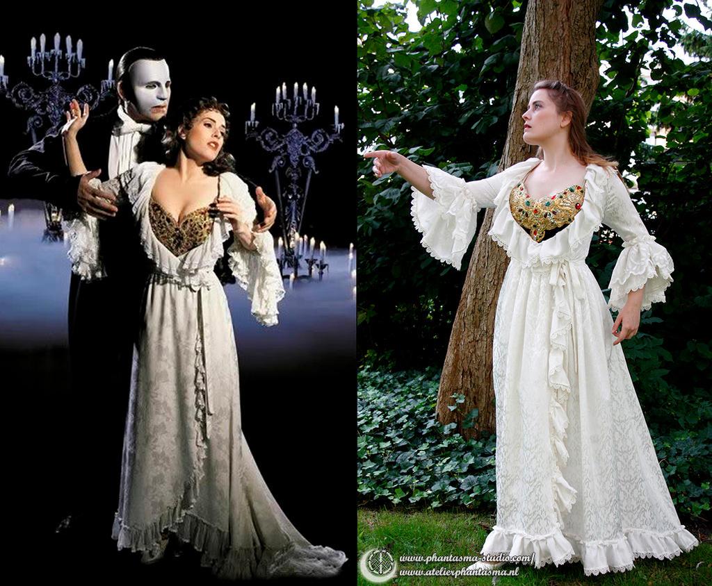 phantom of the opera christine white dress Rewatching my favourite musical tonight, and I was wondering if anyone knew a similar to one Daa wears at the end of of the Opera. If anyone Dressing Gown ~ Phantom of