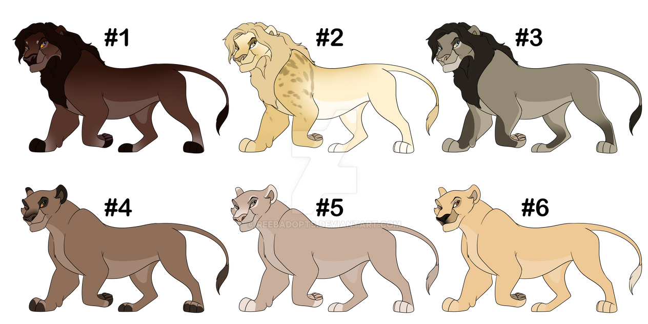 Lions Adopts 7 Open 2 6 By Reebadopts On Deviantart Lions Adopts 7 Open 2 6 By Reebadopts On Deviantart
