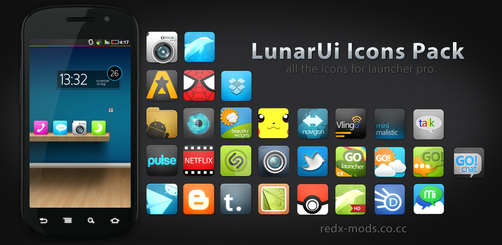 LunarUi - Launcher Pro by R3D-X7