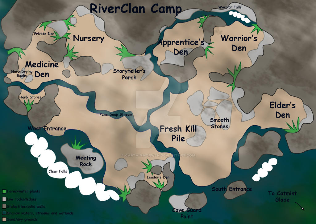 RiverClan Camp Map By CaptainMorwen On DeviantArt riverclan-camp-map-by-captainmorwen-on-deviantart