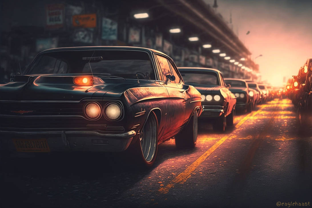 Long Line Of Cars by eaglehaast on DeviantArt