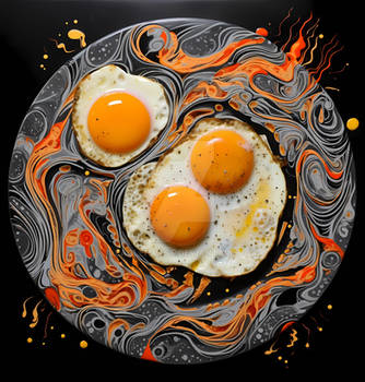 ceramic fried eggs