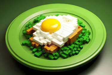 pixel fried eggs