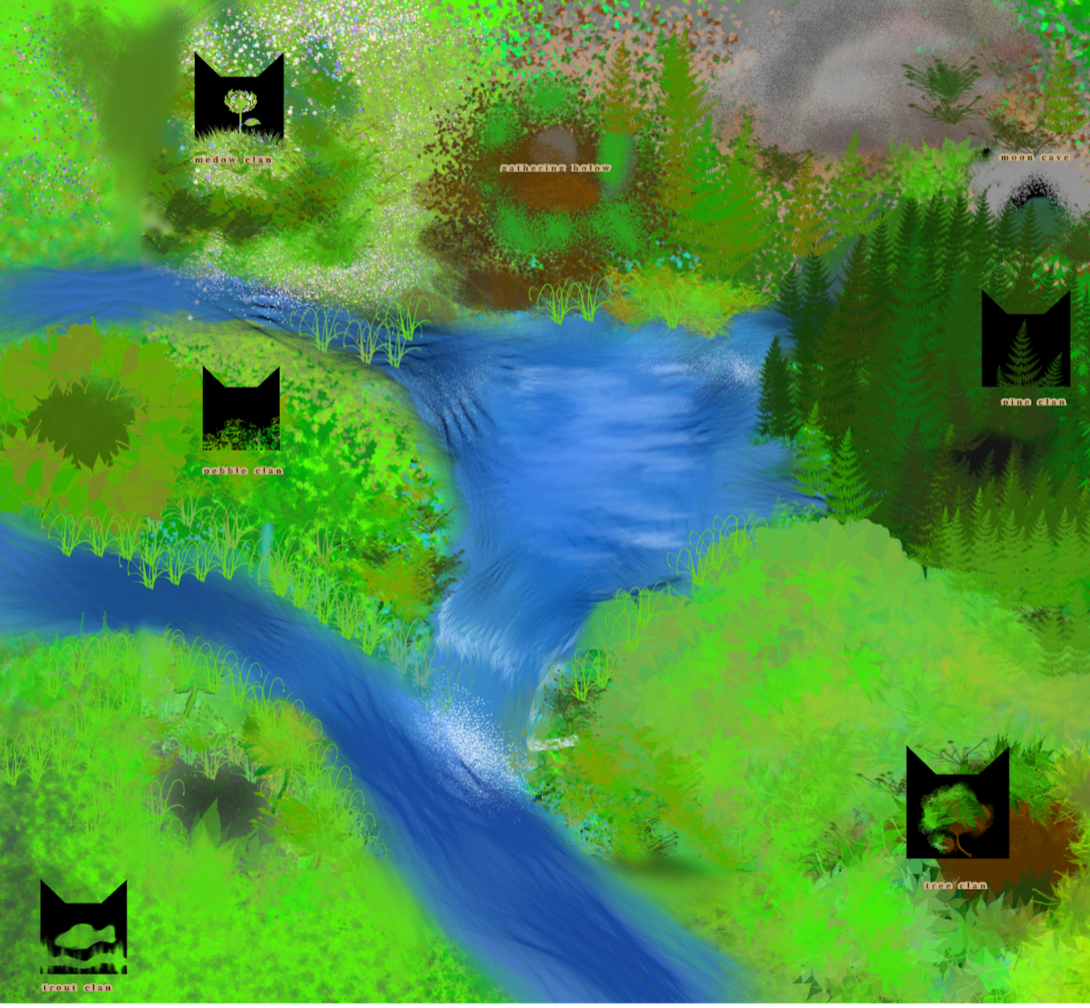 Map of the forest by 116pie on DeviantArt