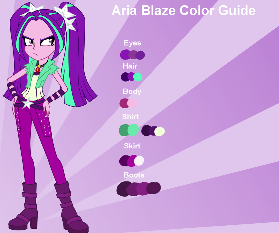 Aria Blaze Color Guide by Nightfang123 on DeviantArt