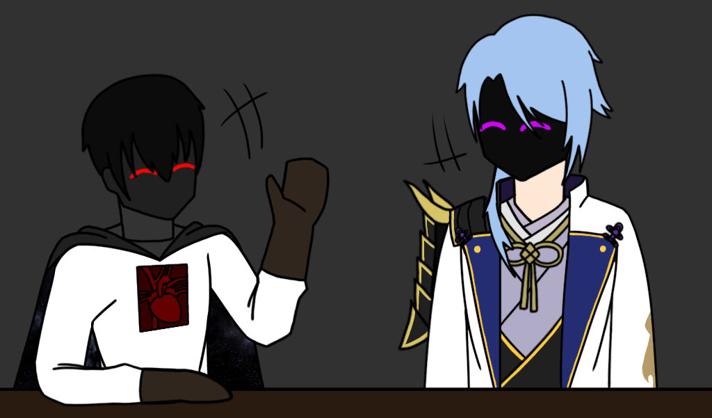 Two faceless entity by In-reversable on DeviantArt