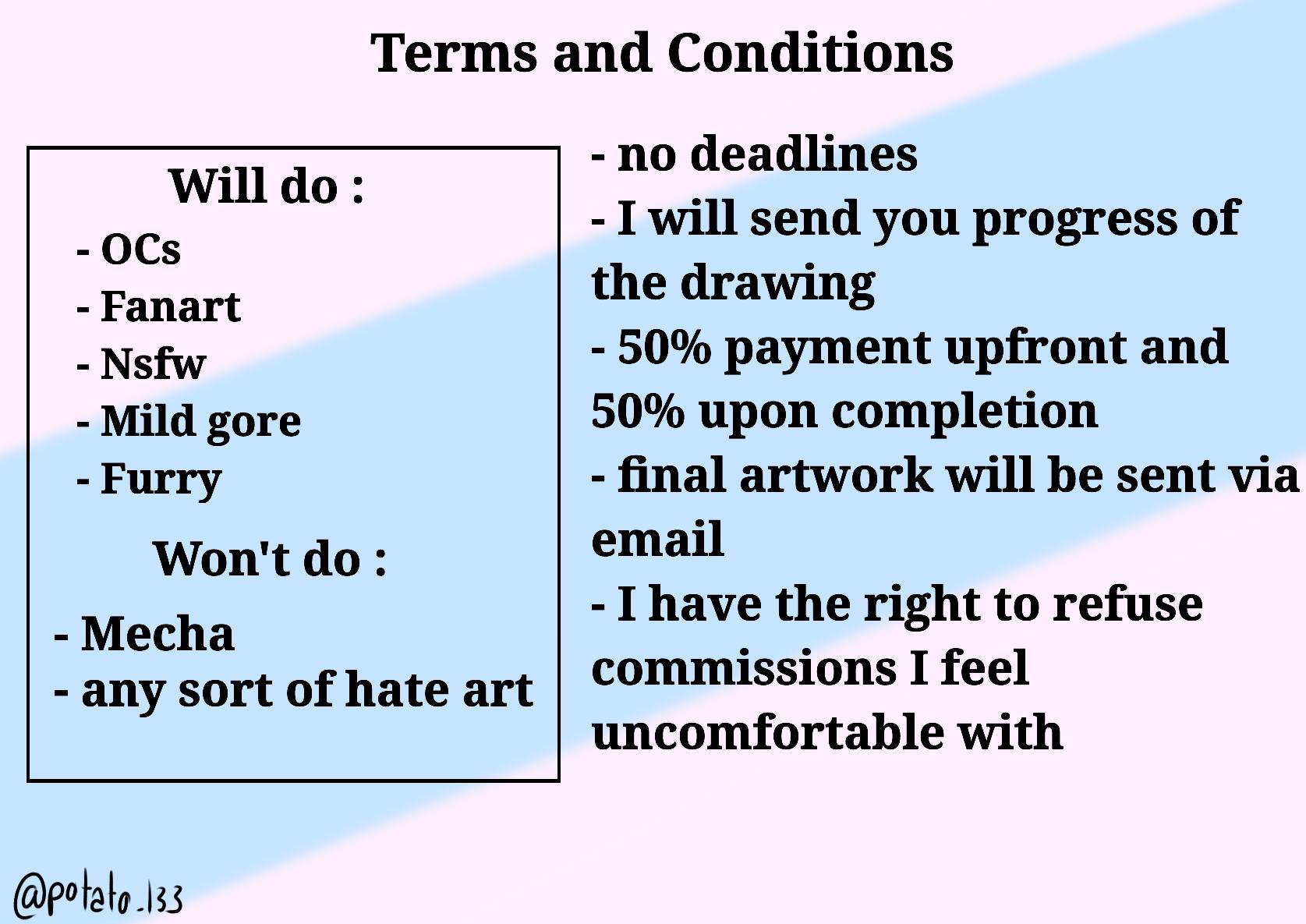 Commission sheet by PotatoL33 on DeviantArt