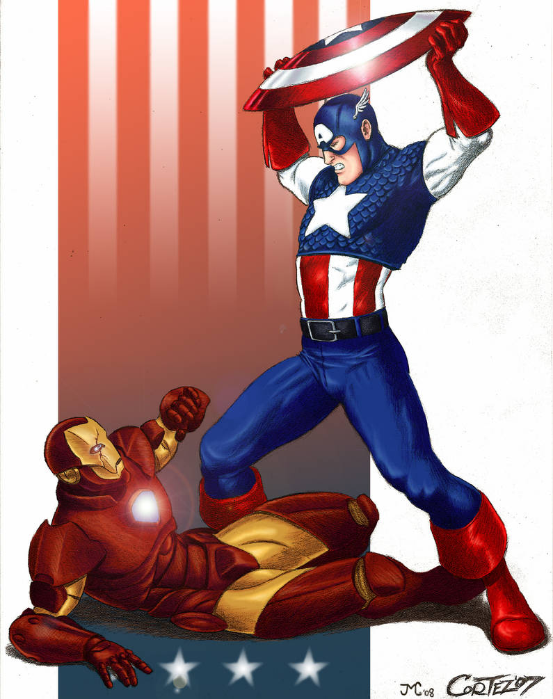 cap vs iron by jambad on DeviantArt