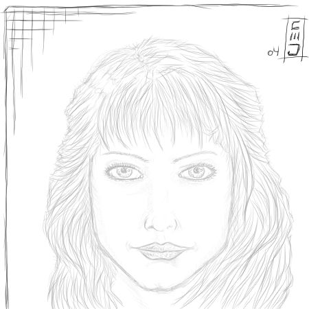 female face sketch