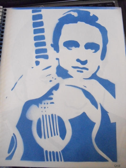 Johnny Cash Stencil by MissFord66 on DeviantArt