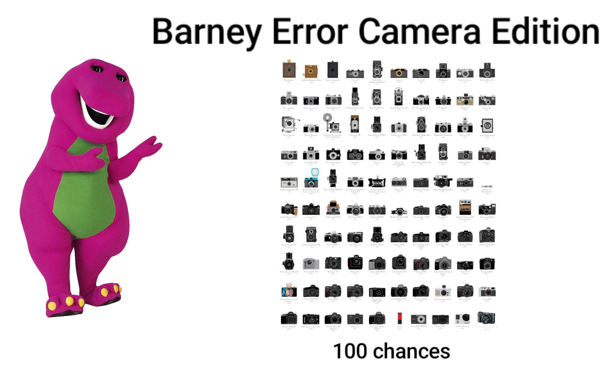 Barney error camera edition by RehaanRashid on DeviantArt