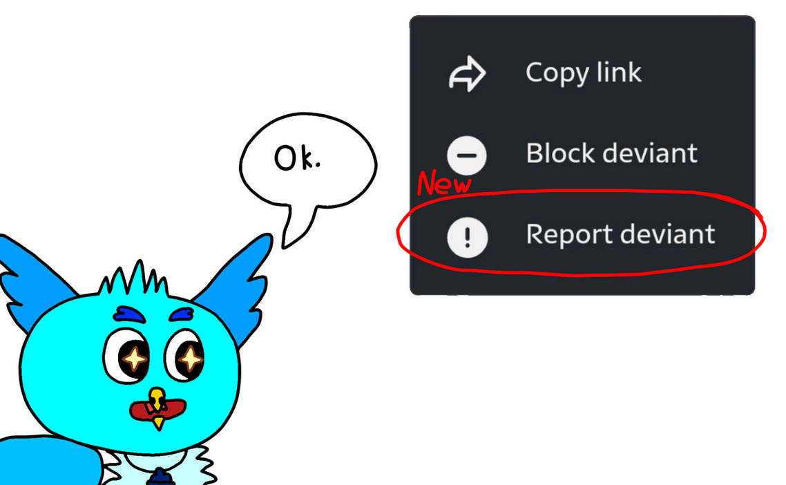New report deviant button from DeviantArt by RehaanRashid on DeviantArt