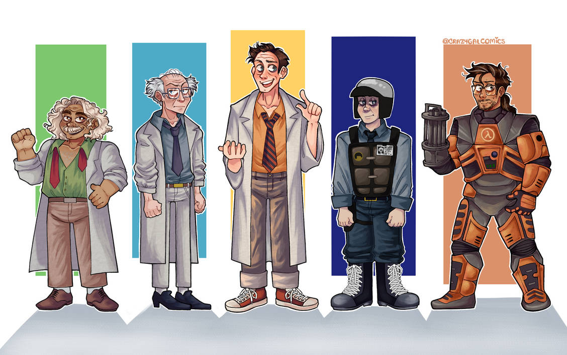 The science team by Crazygalcomics on DeviantArt