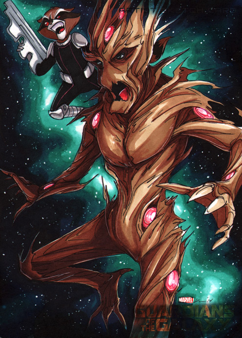 Rocket and Groot