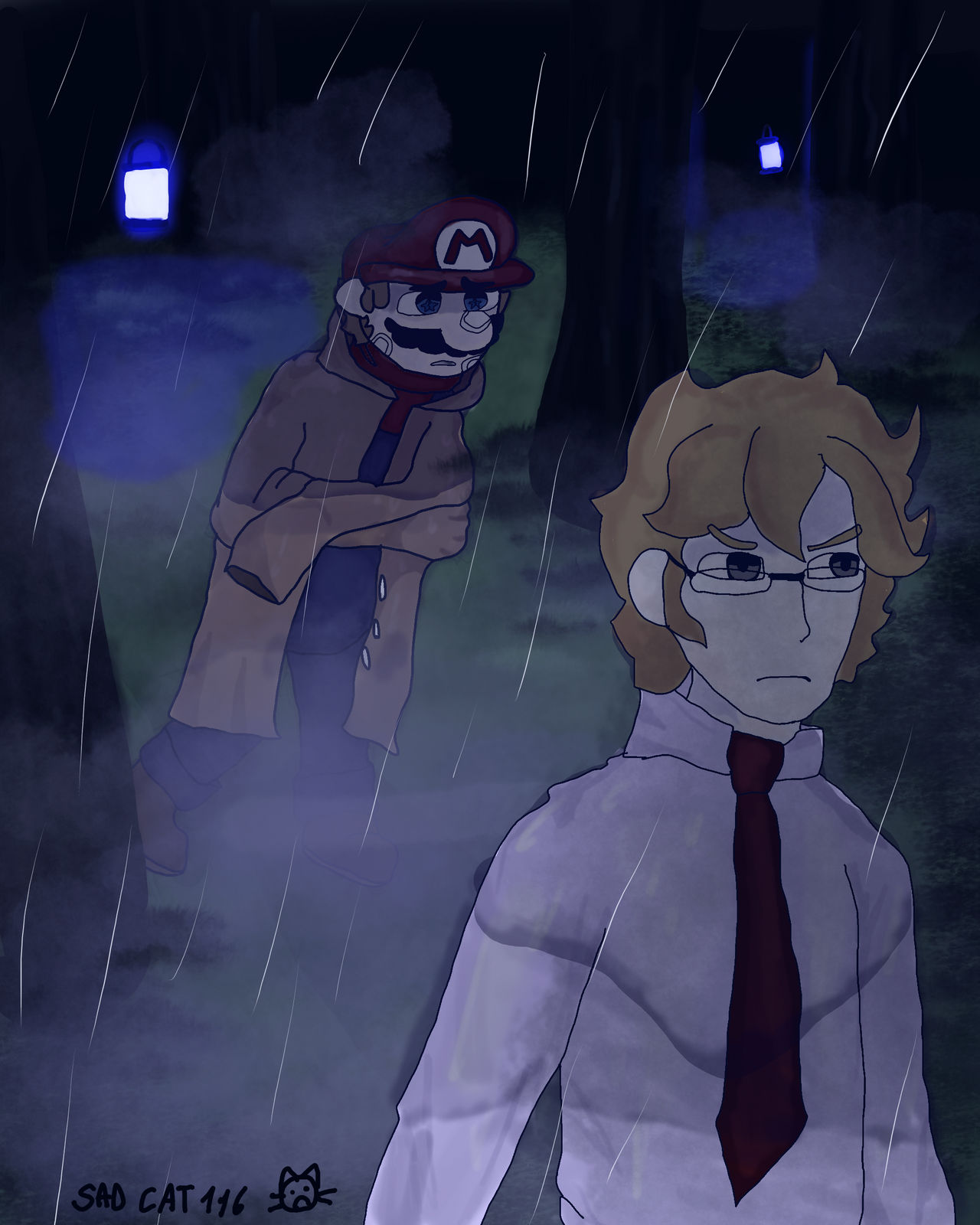 Riba guiding Mario by SadCat116 on DeviantArt