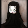 Lilith black ghost doll. Handmade art doll