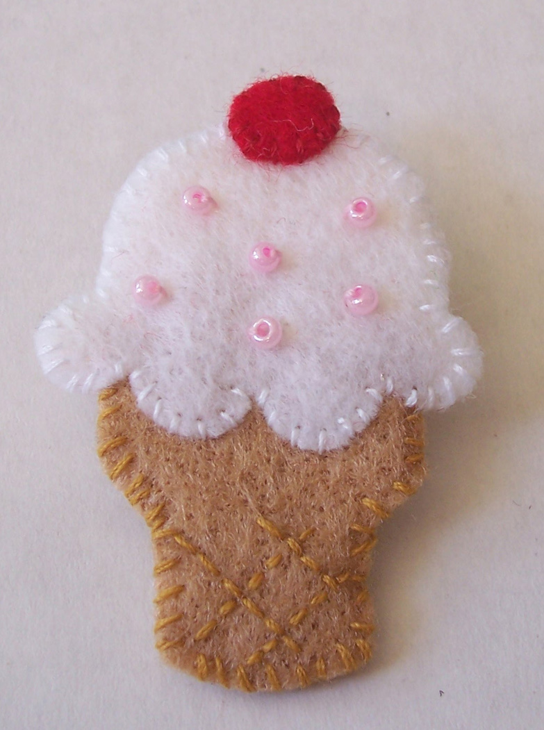 Vanilla Ice Cream Cone Pin