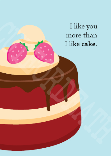 Cake Valentine's Day Card