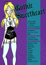 Gothic Sweetheart party flyer