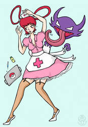 Haunter and Nurse Joy