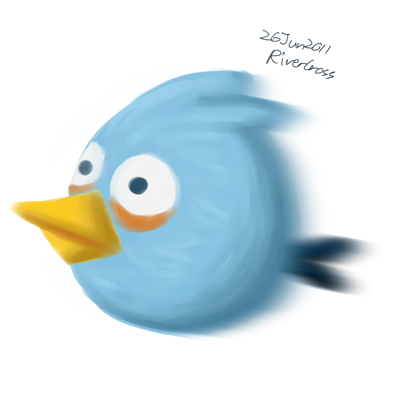 Blue angry bird