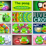 Green pigs stamps