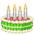 Watermelon Cake with candles 50x50 icon