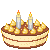 Tiramisu with candles 50x50 icon