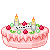 Pink Birthday Cake with candles 50x50 icon