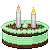 Mint Cake Type 1 with candles 50x50 icon