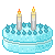 Soda Cake with candles 50x50 icon