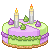 Double Colours Cake with candles 50x50 icon