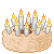 Chestnut Cake Type 5 with many candles 50x50 icon