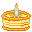 Orange Cake with candles 32x32 icon