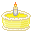 Lemon Cake Type 1 with candle 32x32 icon