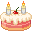Cherry Cake with candles 32x32 icon