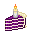 A Piece of Ube Cake with candle 32x32 icon