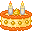 Orange Cake Type 2 with candles 32x32 icon