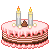 Strawberry Chocolate Cake with candles 50x50 icon