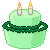 Bad Piggies 2DK Mint Cake with candles 50x50 icon