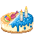 Beach Cake with candles 50x50 icon
