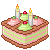 Red and Green Cake with candles 50x50 icon