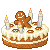 Gingerbread Cake Type 3 with candles 50x50 icon
