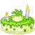 Kiwi Fruit Cake with candles 50x50 icon