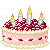 Ruby Crystal Cake with candles 50x50 icon