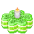 Lucky Clover Pandan Cake with candle 50x50 icon