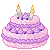 Blueberry Cake type 6 new with candles 50x50 icon
