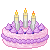 Blueberry Cake type 3 new with candles 50x50 icon
